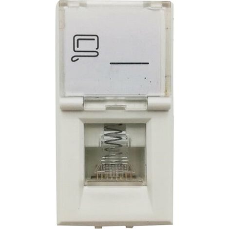 Modulo connettore RJ45 UTP cat 5E cablaggio T568A/B presa muro C2213 (1/2)