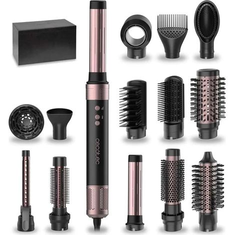 Cecotec Bamba CeramicCare 14in1 AirGlam Kit d'accessoires de coiffure Noir 1400 W 1,8 m (1/5)