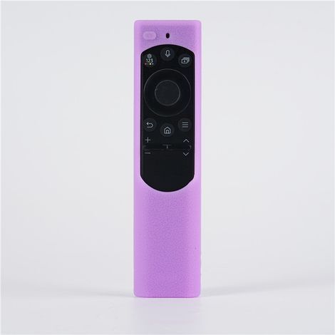 Kompatibel mit Samsung BN59 Solar-Fernbedienungen — Universelle Silikon-Schutzhülle (dick, stoßfest, rutschfest) — 2er-Pack (lila + hellgelb) (1/5)