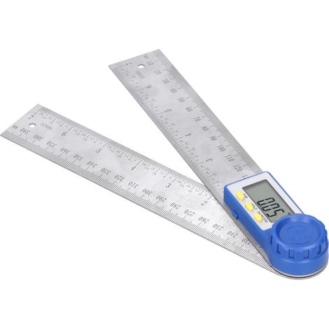 Digital display angle ruler, universal angle ruler, high-precision angle measuring instrument, multi-functional electronic protractor, straight ruler, angle ruler (shipped without battery). (1/5)