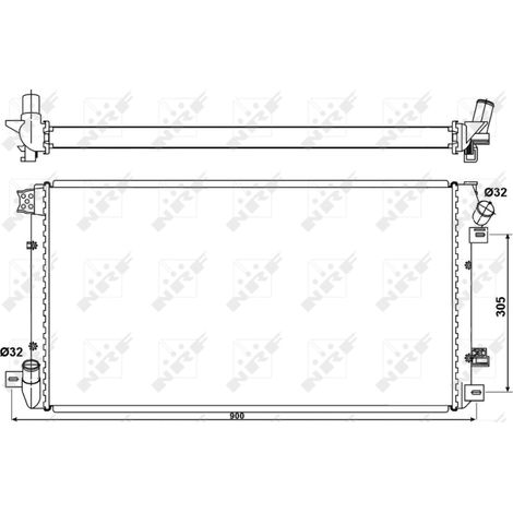 Radiateur, refroidissement du moteur NRF 53076 NISSAN 2140000Q0B 2140000QA5