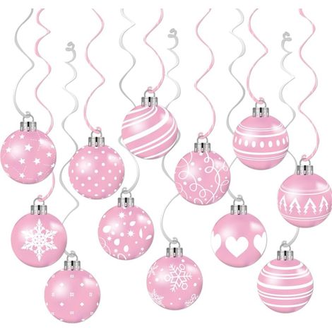 rosa Weihnachtskugeln zum Aufhängen Weihnachtsdekoration