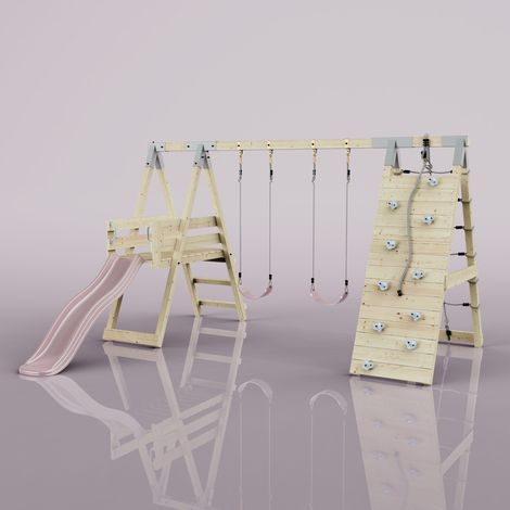 PolarPlay Structure à grimper Grenouille Rosa 288 x 370 cm