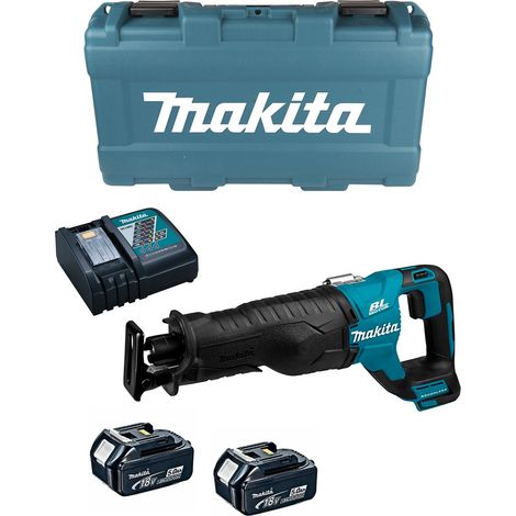 Makita DJR187RTE 18V LXT Brushless Reciprocating Saw - 2x 5Ah Batteries, Charger & Carrying Case
