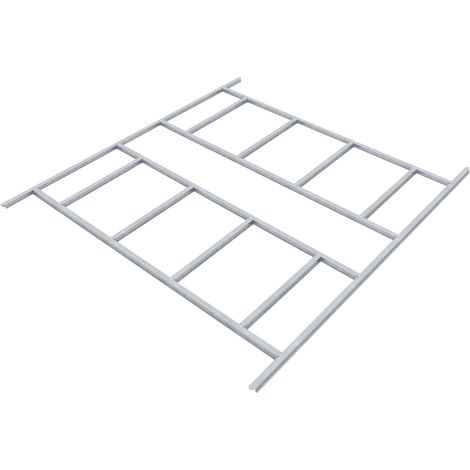 Pergart Fundamentbodenrahmen für Gerätehaus "Lübeck 89", aluminium blank, 267 x 224 x 2,6 cm (1/2)