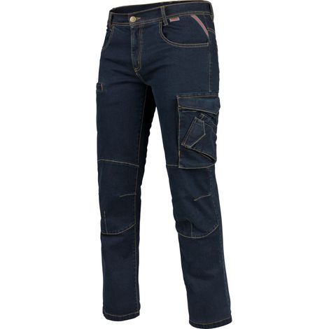 Würth Modyf – Jeans de travail multipoches stretch – 8 poches externes – Braguette zippée YKK – Genoux préformés – Tissu robuste – Tailles 36 à 56