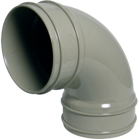 FloPlast PVC Solvent Weld Soil 92.5° Bend Grey Pipe Fitting (1/2)