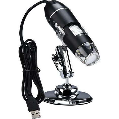 Microscope numérique USB, endoscope grossissant portable 0X-1000X, microscope numérique à 8 LED avec support en métal, adapté à Windows 7/8/10 Mac (1/5)
