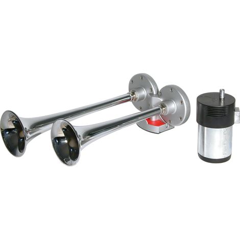 Avertisseur chrome 12V 118dB 200W