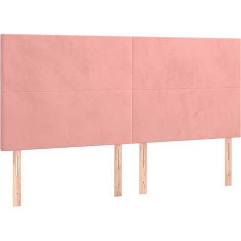 Maison Exclusive - Cabecero de cama rosa 180x5x118/128 cm Terciop (1/5)