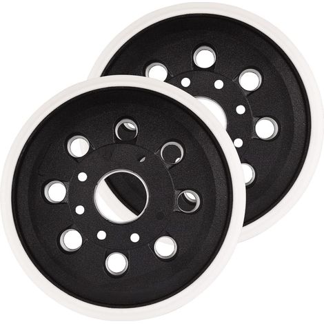 Kaelt - 2 Pièces Autocollant Plateau Ponceuse Accessories, 125mm 8 Trous à Disque de Polissage Abrasif, Accessoires pour Outils Ponceuses de Ponçage, Compatible avec Bosch GEX 125-1, Skil, Makita (1/5)