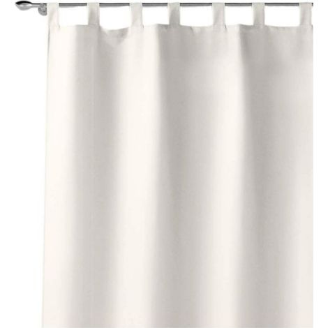 Rideau a passants 140 x 260 cm Uni creme (1/3)