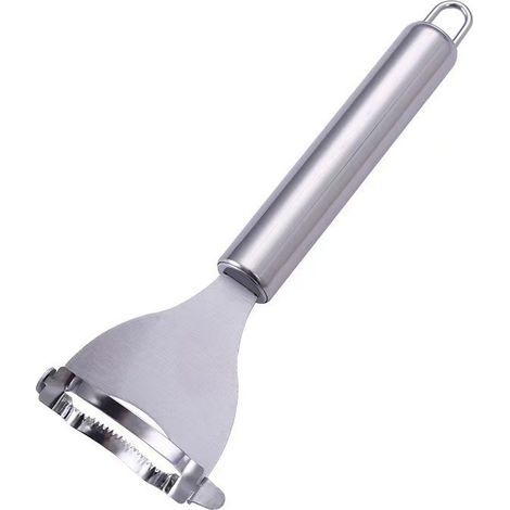 Maisschäler, silber, 17,5 cm, einteilig, Maiskorntrenner, Maisschälklinge. (1/5)