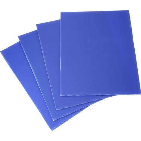 4 Pcs Tôle Plastique Ondulée, 4mm Planches Bleues En Plastique Ondulé 12 x 12 Pouces Panneaux naturels Imperméables Pour DIY Artisanat, Poteau Indicateur, Décoration De Fête (1/5)
