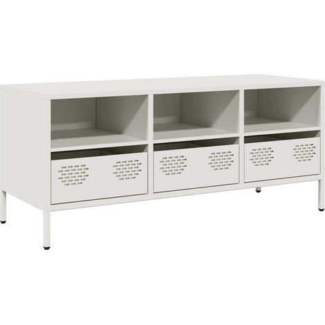 Maison Exclusive - TV-Schrank Weiß 101,5x39x43,5 cm Kaltgewalzter