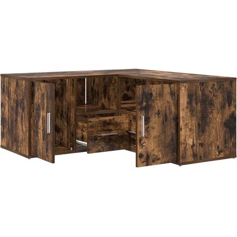 Maison Exclusive - Mobile Angolare Rovere Fumo 160x40x45 cm in Truciolato