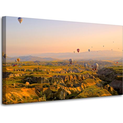Stampa su tela Natura Volo in mongolfiera Turchia 100x60 (1/4)