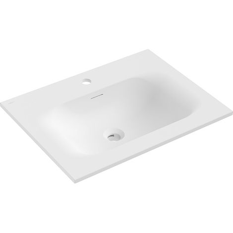 Mexen Vela lavabo empotrado en encimera 61 x 46,5 cm, blanco mate - 25236001 (1/3)