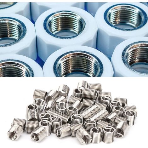 50 pièces - Insert de filetage en acier standard américain 10-32 - Manchon de protection de filetage - Réparation de filetage 2D (1/5)