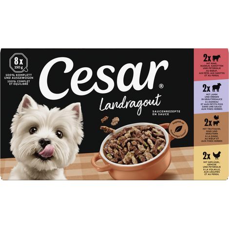 Cesar Hundenassfutter Adult 8 x 150 g Landküche Selektion (1/3)