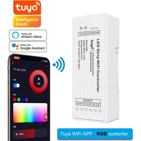 Tuya Controller 4 Zone per Strip Led Smart WiFi RGB