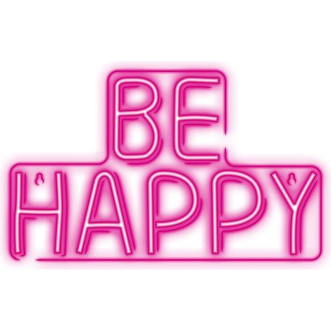 Forever Neon Plexi Led Be Happy Luce Rosa
