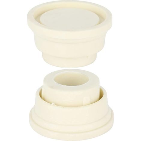 Set mit 2 Gummipuffern für eingelassene Poolleitern – Aufprallschutz – Passend für die meisten Poolleitern – Weiß (1/4)
