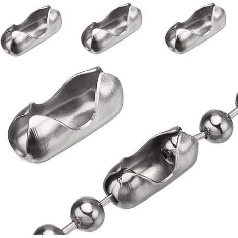 Lot de 20 clips de connexion pour chaînette de store enrouleur, compatibles avec les chaînettes à billes de 4,5 mm, pour stores verticaux – Acier inoxydable