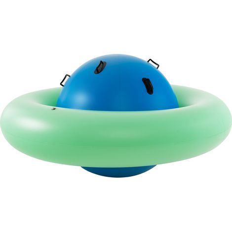 Dôme gonflable vert pour enfants en PVC renforcé avec 6 poignées, à bascule et rebond, pour maison, jardin et aire de jeux (1/5)