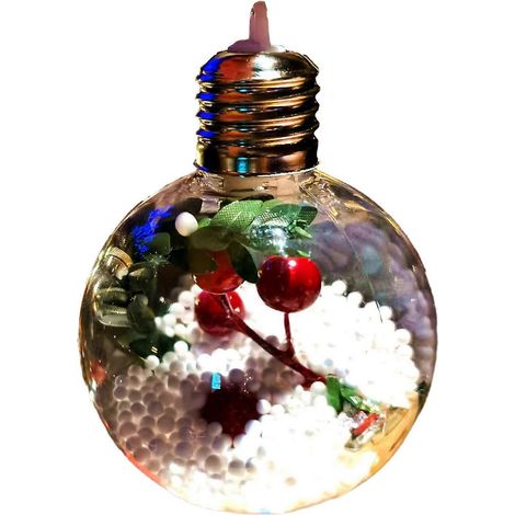 LED lampe Noël boule décorative, doux Ambient éclairage incassable PVC festif éclairé décoration,B (1/5)
