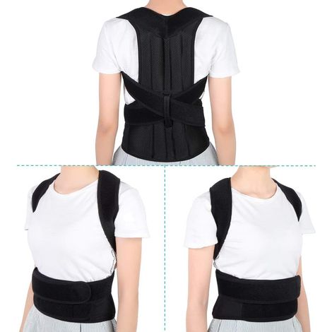 RGE Correcteur de posture pour hommes et femmes avec support réglable et respirant pour le dos et la taille pour soulager la douleur. (1/4)