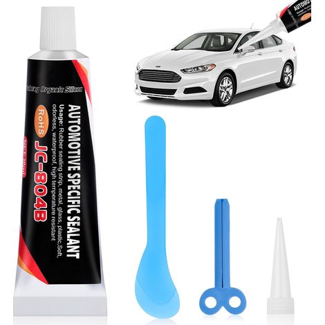 Pate à Joint Noire Silicone, Mastic d'étanchéité Voiture, Colle Carrosserie et Colle Pare-Brise, Résistant Haute Température et Imperméable pour Joints Automobiles, 30ML (1/5)