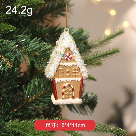 Vergoldeter Weihnachtsschmuck aus Kunststoff, hochwertiger Weihnachtsbaumschmuck mit Cartoon-Motiven, Partydekoration, Fensterdekoration.