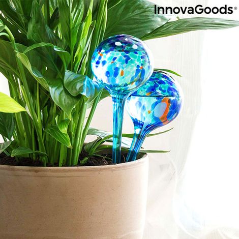 Bewässerungskugeln aus Glas für Pflanzen, Blumen und Töpfe, groß, 2 Stück (1/5)