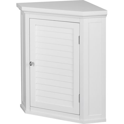 Teamson Home Mobile Bagno O Armadio Angolo Parete Legno Bianco ELG-587 (1/5)