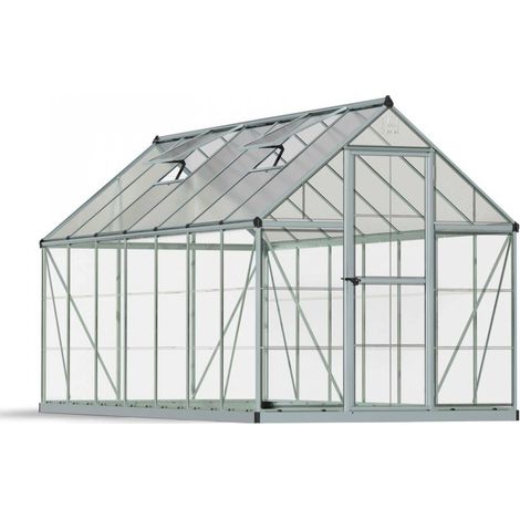 Greenhouse Hybrid 6 x 14 - Polycarbonate - L426 x W185 x H208 cm - Silver