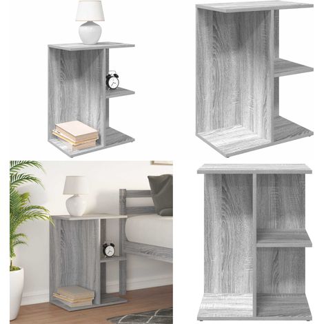 vidaXL Nachttisch Grau Sonoma 46,5x29x61 cm Holzwerkstoff (1/5)