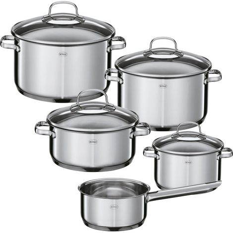 Rosle Eleganz Stahltopfset für Induktion, 9-teilig