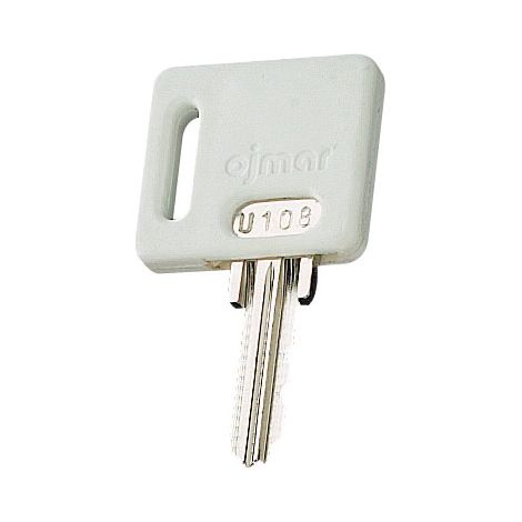 Clé passe-partout pour cylindre et serrure – Barillet interchangeable zamac – Décor blanc – Vendu à l'unité – Ojmar