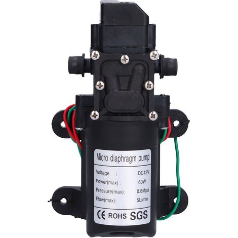 Pompe à membrane sous pression d'eau 12 V, pulvérisateur auto-amorçant 60 W pour l'irrigation de jardin (1/5)