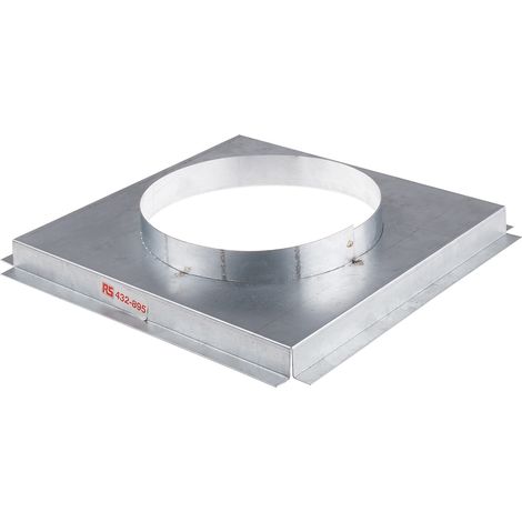 Rs Pro – Plaque d'emboitement en acier galvanisé 300 x 300mm – Pour transformation de grilles en profil circulaire – Accessoire climatiseur mobile