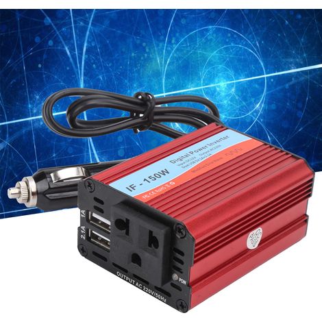 Convertisseur portable pour voiture IF-150W, 150 W, 50 Hz, 12 V CC vers 220 V CA. Onduleur à onde sinusoïdale corrigée. (1/5)