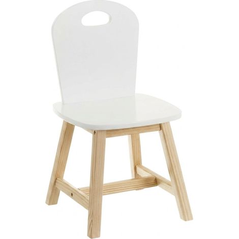 Mobile Cameretta Bambini Design Moderno Legno Pino Bianco MDF INFANTILE SEDIA (1/5)