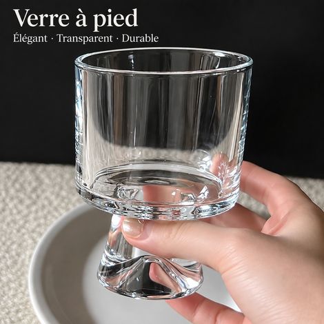 Coupe à dessert sur pied en verre transparent 260 ml transparent 1 7,8 × 7,8 × 11 cm 300 g – Livraison gratuite