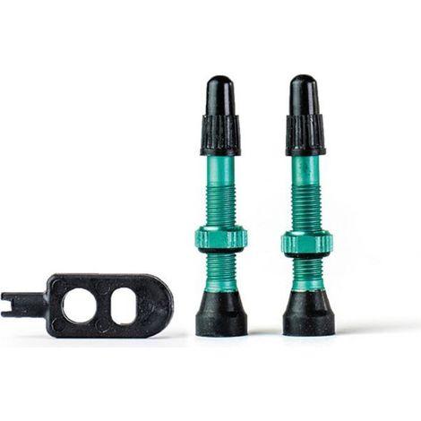 Válvulas tubeless Trezado Celeste - Celeste - 2 piezas con llave (1/4)
