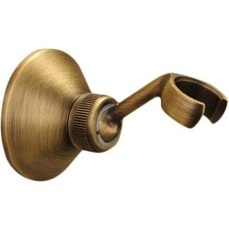 Support de douche rétro pour douchette de douche réglable en laiton massif bronze (1/4)