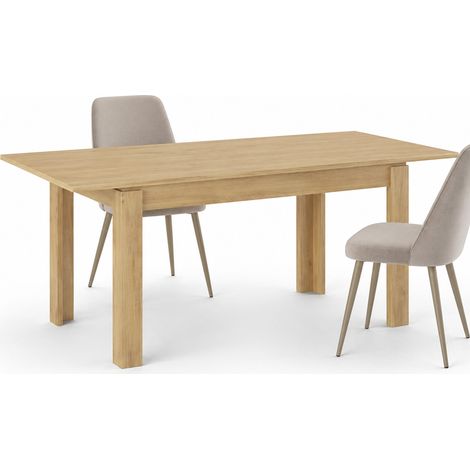 Tavolo da Pranzo 120x80 Allungabile fino a 170 cm Rettangolare in Legno Quercia (1/5)