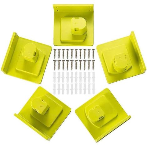 Support mural portable pour outils Ryobi 18V (lot de 5) - Organisateur de rangement (1/5)