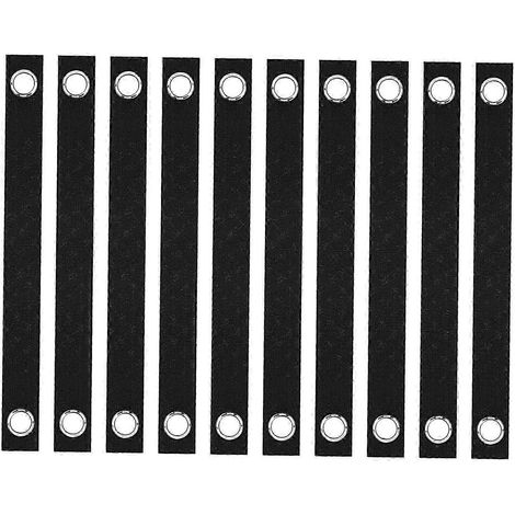 Lot de 10 sangles de tuteurage pour arbres, résistantes à l'usure et pratiques, idéales pour les jeunes arbres d'extérieur.-3.8cmx40cm-Black (1/5)