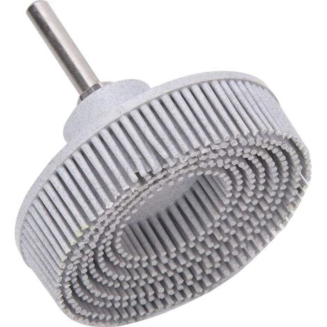 Brosse à Disque Électrique en Émeri et Caoutchouc, Abrasive pour Ébavurage, Polissage et Meulage sur Bijoux, Bois, Métal (Blanc) (1/4)
